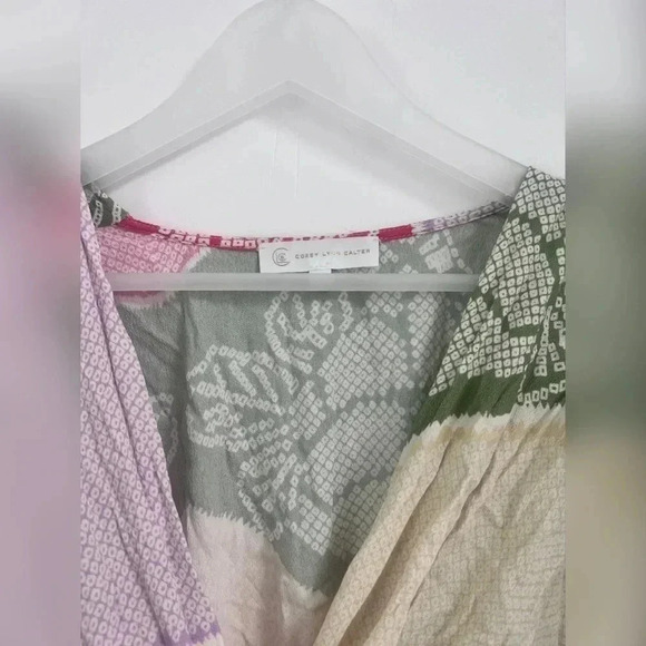 Corey Lynn Calter Patch Multi Print Mix Media Boho Maxi Dress Size S - Picture 3 of 5